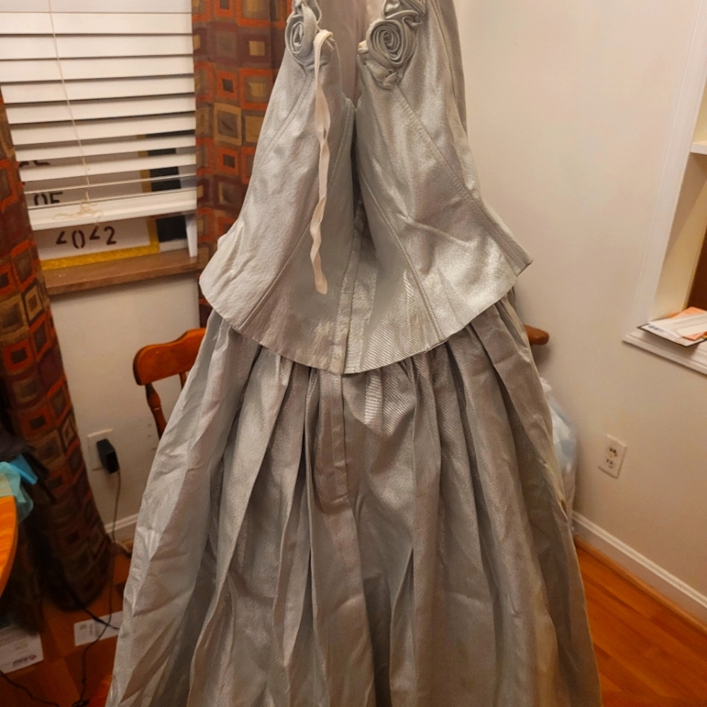 Bari-Jay Womens Silver size 5-6 prom dress